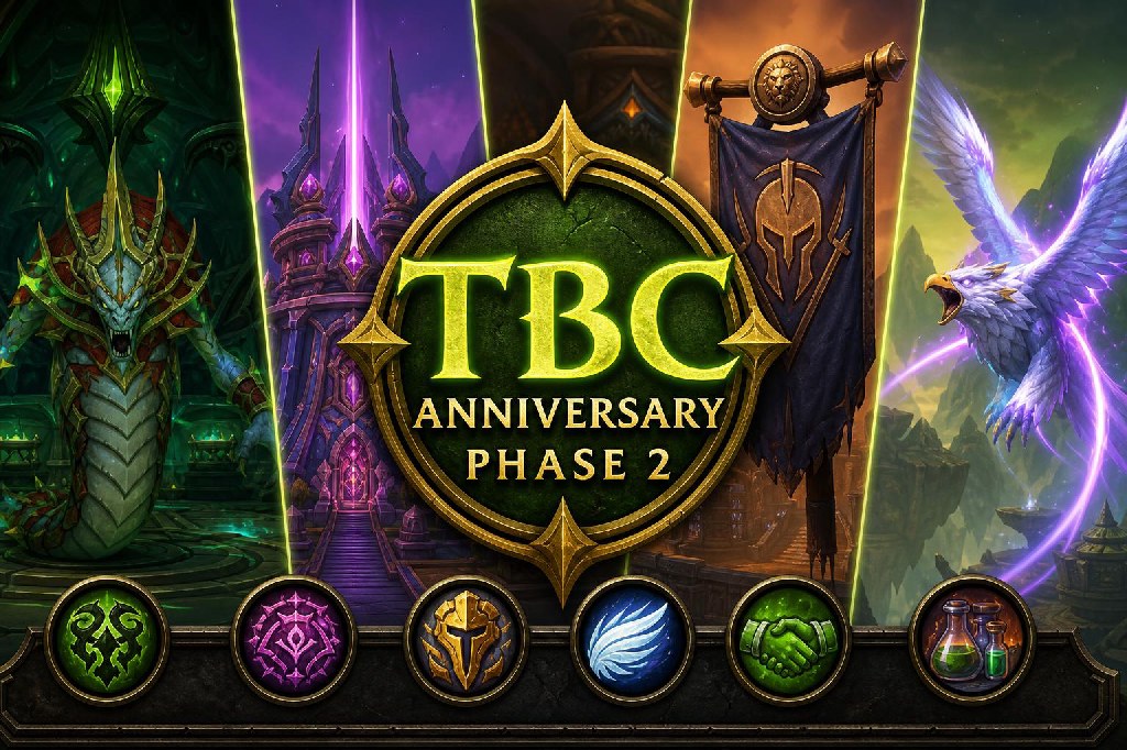 TBC Anniversary Phase 2 launches May 14: SSC, The Eye, Arena Season 2, and Swift Flight Form