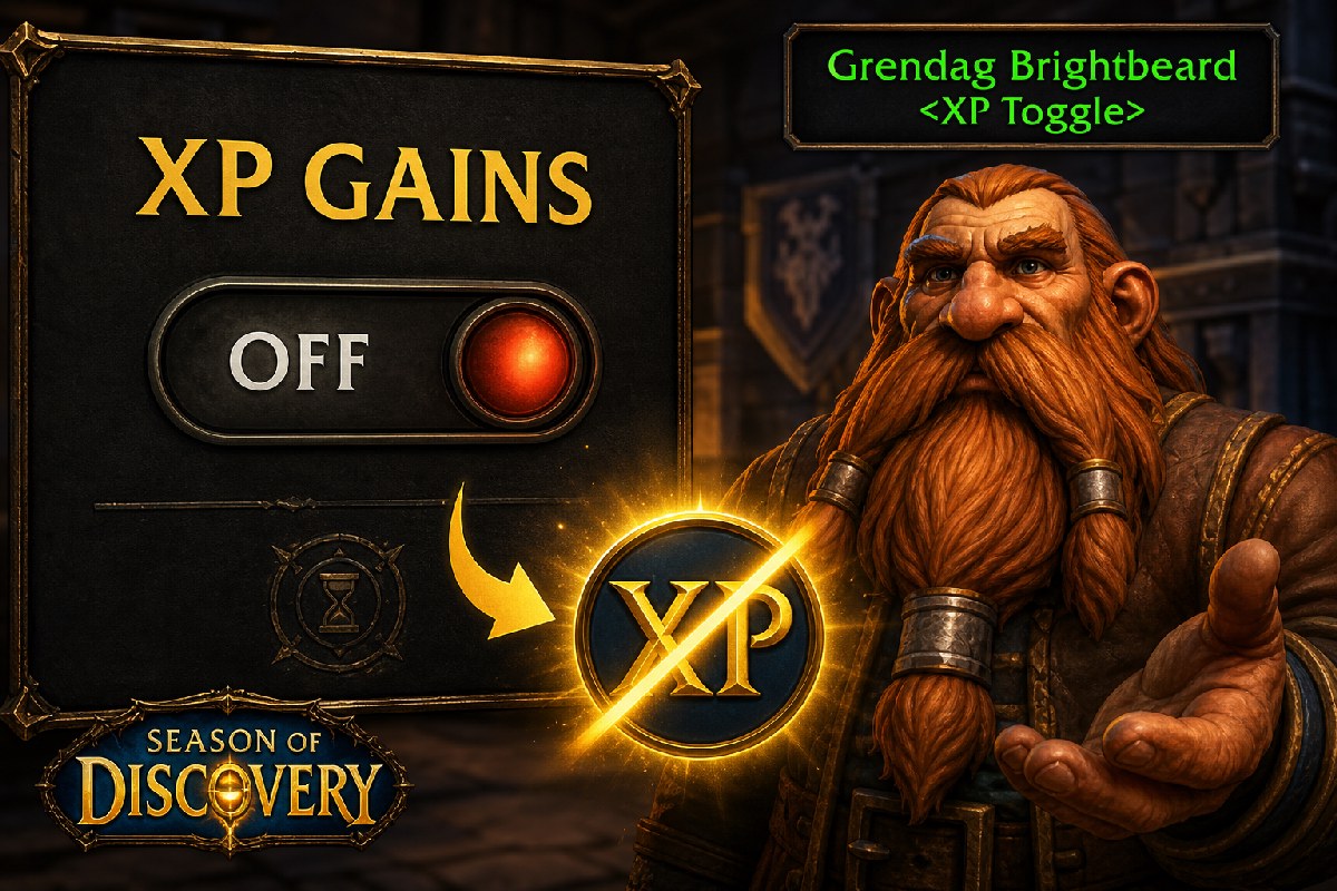 Season of Discovery Hotfix: You Can Now Turn XP Gains Off (and Back On)
